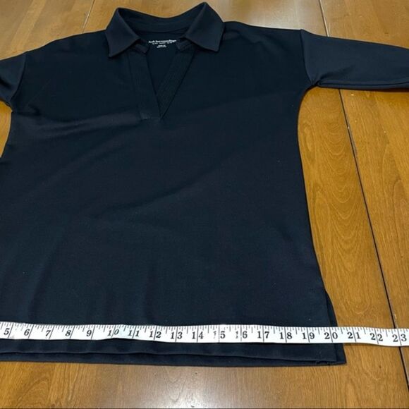 Soft Surroundings Women’s Blue V Neck Long Sleeve Point Collar Knit‎ Blouse PXS - Picture 9 of 12